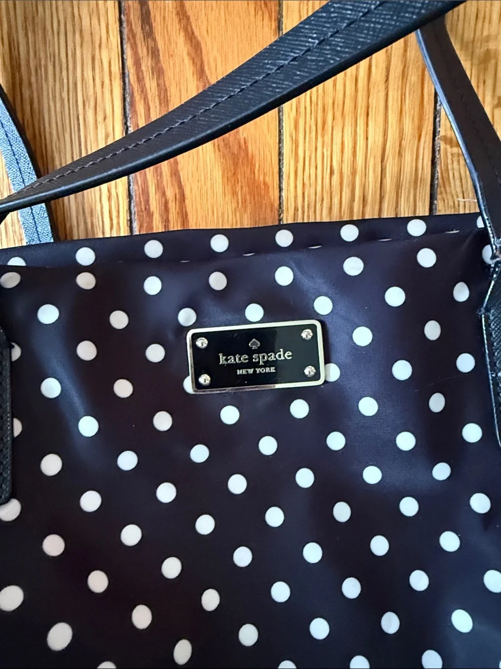 kate spade Black and White Polka Dot Tote - Picture 2 of 8